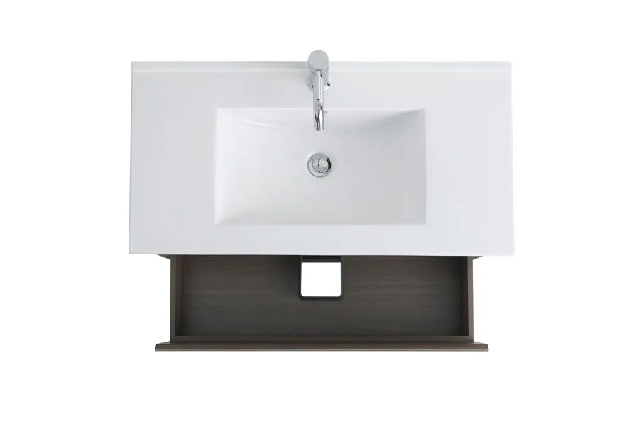Hamilton Wall Hung Plywood Vanity Dark Oak 750MM