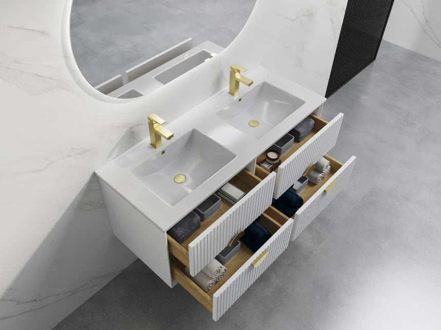 ELVA WALL HUNG Plywood VANITY 1200MM DOUBLE BASIN