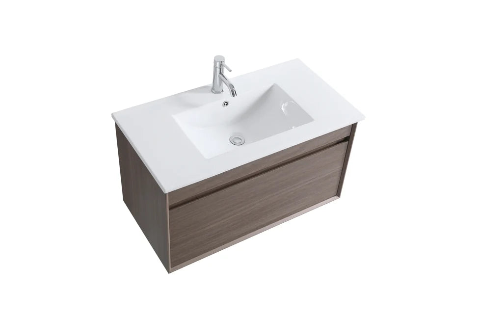 Hamilton Wall Hung Plywood Vanity Dark Oak 1200MM SINGLE BASIN