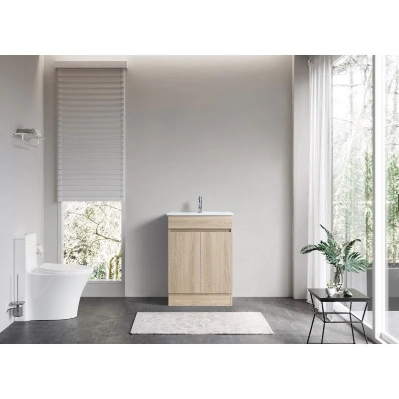 DNF SLIM 600MM*360MM LIGHT OAK Floor Standing Plywood VANITY