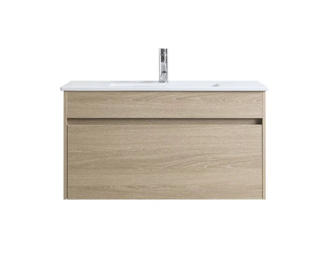 DNW Wall Hung Plywood VANITY Light Oak 900MMd0