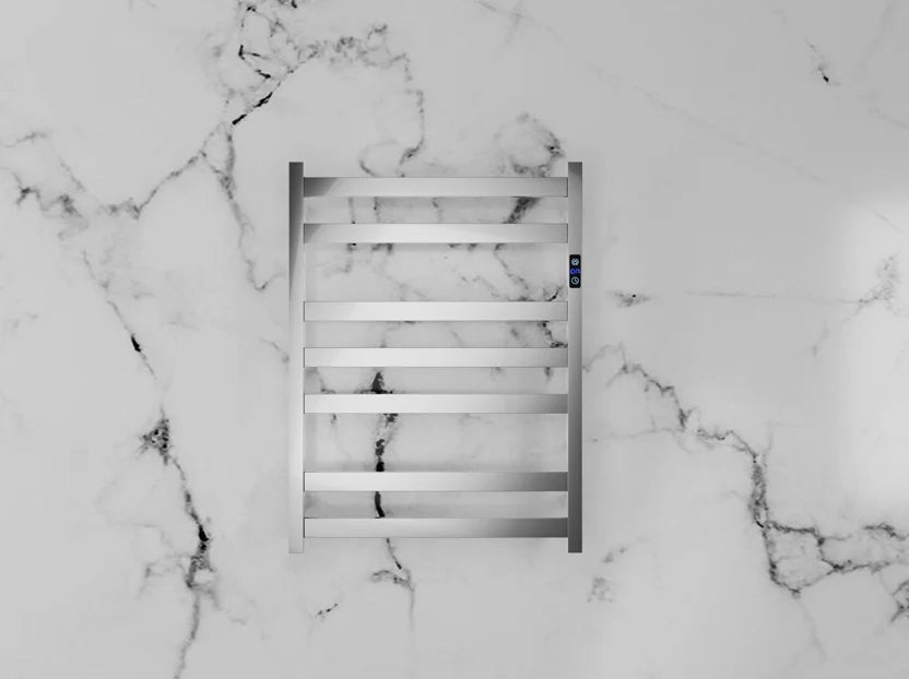 Timer Heated Towel Rails 800H*600W Square 7 Bars