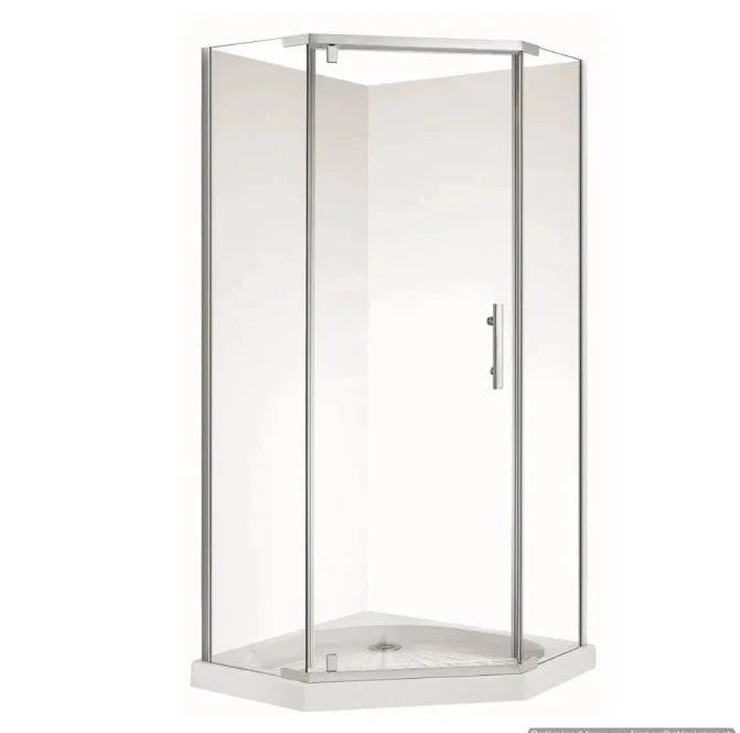 900MM ANGLED SHOWER ENCLOSURE KIT - CHROME