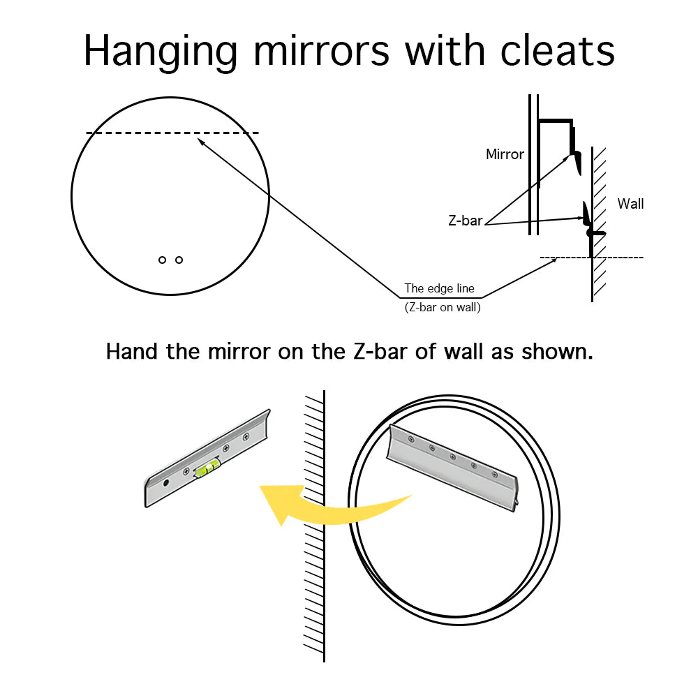 600MM ROUND LED MIRROR WITH MOTION SENSOR | DEMISTER | 3 COLOUR LIGHTS | 20MM RIM
